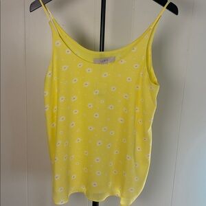 LOFT Sunny Yellow Floral Slip Cami NWT